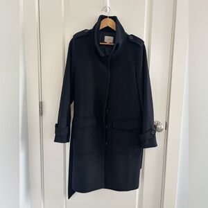 LOFT Women's Elegant Black Trench Coat
